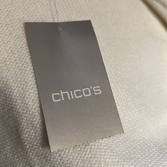 Chico’s Roxanne Rib Cocoon open cardigan sweater in Ecru Sz 2 / L new - Picture 7 of 9